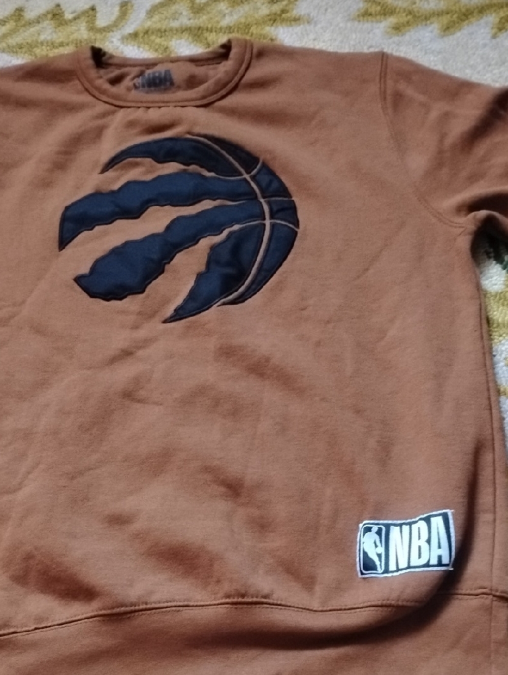 NBA Kids Brown Crewneck Sweatshirt with Navy Logo